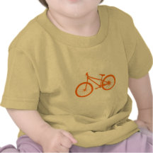 Bicicleta anaranjada camisetas