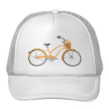 Bicicleta anaranjada gorra
