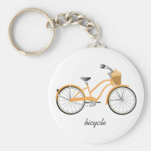 Bicicleta anaranjada llavero personalizado