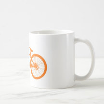 Bicicleta anaranjada taza