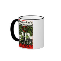 Bicicleta de 1925 alemanes y club de la motociclet tazas de café