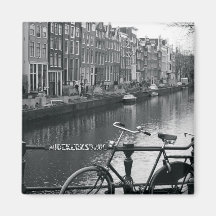 Bicicleta por el canal iman de nevera