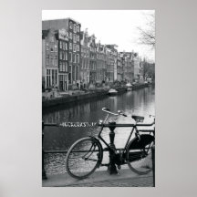 Bicicleta por el canal impresiones