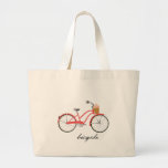Bicicleta roja bolsas