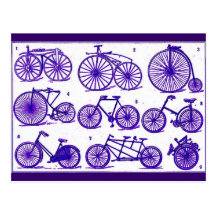 Bicicletas del vintage tarjeta postal