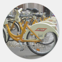 Bicicletas públicas pegatina redonda