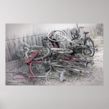 BICICLETAS y TODAVÍA de la VESPA VIDA "IN-SITU" Poster