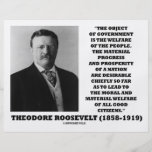 Bienestar del gobierno de T. Roosevelt Object de l Tarjetas Informativas