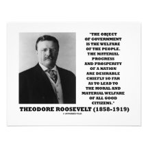 Bienestar del gobierno de T. Roosevelt Object de l Anuncio