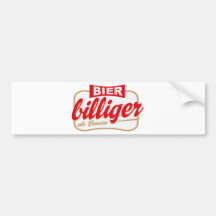 Bier ist billiger als Benzin Auto Aufkleber