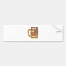 Bierkrug Holz beer mug wood Auto Aufkleber