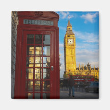 Big Ben y caja del teléfono Imanes