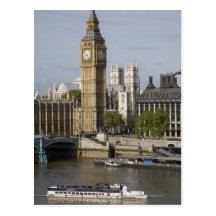 Big Ben y el río Támesis Tarjeta Postal