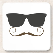 Bigote apuesto posavasos
