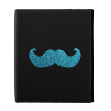 Bigote azul de Bling (falso gráfico del brillo)