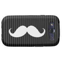 Bigote blanco del manillar en rayas negras grises galaxy s3 cobertura
