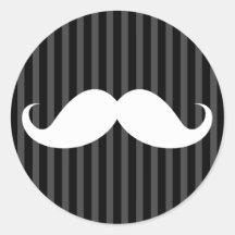 Bigote blanco del manillar en rayas negras grises etiqueta