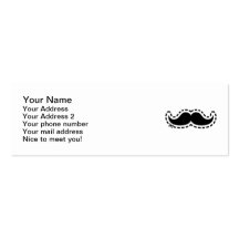 Bigote cortado tarjeta de visita