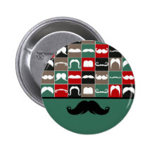Bigote de moda del manillar para el día de padre pin
