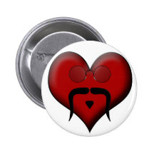 Bigote de moda Stache del bigote del corazón Pin