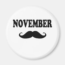 ¡Bigote de noviembre!!! Imán De Nevera