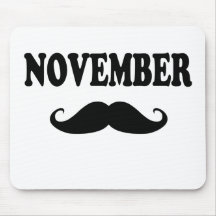 ¡Bigote de noviembre!!! Tapetes De Raton