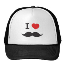 Bigote del amor gorros bordados