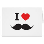 Bigote del amor tarjeta