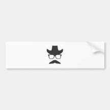 Bigote del Gringo Etiqueta De Parachoque