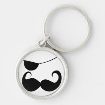 Bigote del pirata llaveros