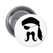 Bigote del pirata pins
