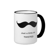 Bigote divertido - apenas un poco torcido taza de café