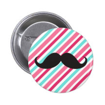 Bigote divertido del manillar en rayas azules de l