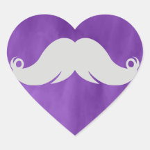 Bigote divertido retro del manillar pegatina de corazon personalizadas
