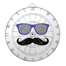 Bigote divertido y Dartboard azul de las gafas de 