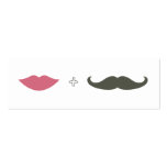 Bigote elegante y labios que casan el Web site Plantilla De Tarjeta De Negocio