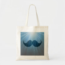 Bigote enrrollado retro Stache del bigote Bolsa De Mano