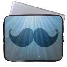 Bigote enrrollado retro Stache del bigote Fundas Ordendadores