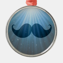 Bigote enrrollado retro Stache del bigote Adornos De Navidad