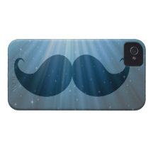 Bigote enrrollado retro Stache del bigote Case-Mate iPhone 4 Protector