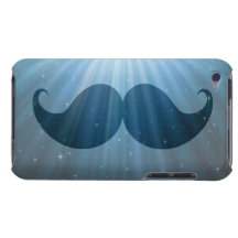 Bigote enrrollado retro Stache del bigote iPod Touch Case-Mate Cobertura