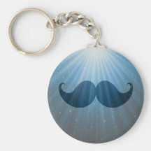 Bigote enrrollado retro Stache del bigote Llavero Personalizado