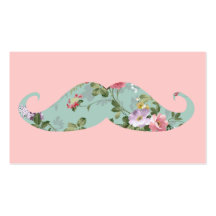 Bigote floral rosado rojo del vintage femenino div tarjetas personales