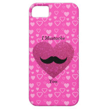 Bigote I usted corazones iPhone 5 Case-Mate Carcasa