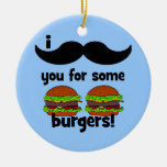 ¡Bigote I usted para algunas hamburguesas! Ornaments Para Arbol De Navidad