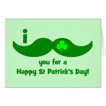 Bigote I usted para el día de un St Patrick feliz Tarjeton