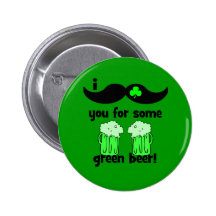 ¡Bigote I usted para un poco de cerveza verde! Pins
