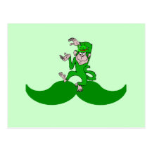 Bigote irlandés del mono postales