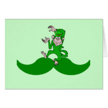 Bigote irlandés del mono tarjetón