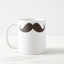 Bigote marrón divertido del bigote del manillar de tazas de café